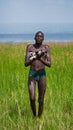 Uganda. Fishermen from the village fishing on the White Nile.